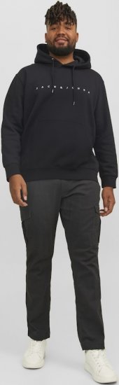 Jack & Jones STAR Hoodie Black - Sviitrid ja dressipluusid - Meeste suured kapuutsiga jakid suurustes 2XL – 14XL