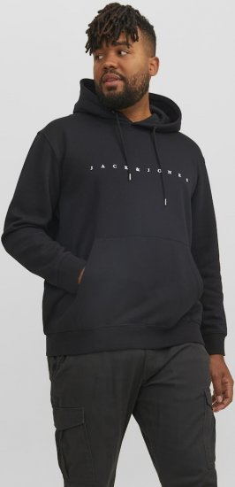 Jack & Jones STAR Hoodie Black - Sviitrid ja dressipluusid - Meeste suured kapuutsiga jakid suurustes 2XL – 14XL