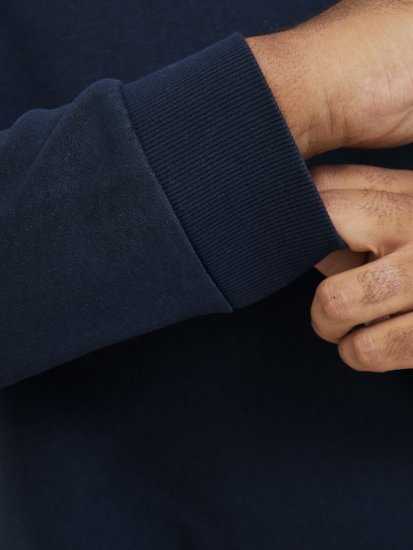 Jack & Jones BRADLEY Sweatshirt Navy Blazer - Sviitrid ja dressipluusid - Meeste suured kapuutsiga jakid suurustes 2XL – 14XL