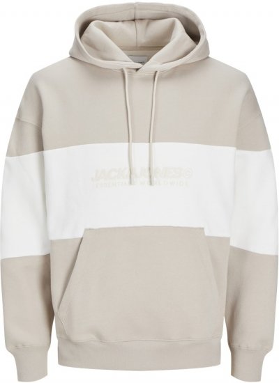 Jack & Jones LEGACY 2 Color Hoodie Beige - Sviitrid ja dressipluusid - Meeste suured kapuutsiga jakid suurustes 2XL – 14XL