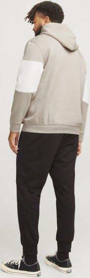 Jack & Jones LEGACY 2 Color Hoodie Beige - Sviitrid ja dressipluusid - Meeste suured kapuutsiga jakid suurustes 2XL – 14XL