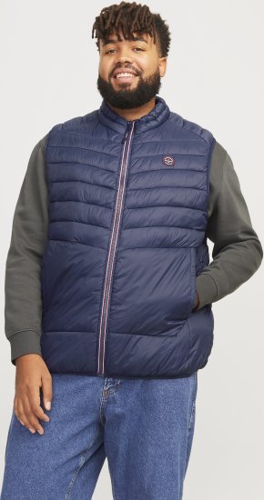 Jack & Jones SPRINT True Red Stitches BODYWARMER Navy Blazer - Jakid ja joped - Joped, suured suurused: 2XL – 12XL