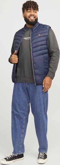 Jack & Jones SPRINT True Red Stitches BODYWARMER Navy Blazer - Jakid ja joped - Joped, suured suurused: 2XL – 12XL