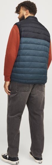 Jack & Jones SPRINT Black Blocking BODYWARMER With Collar Dark Turquoise - Jakid ja joped - Joped, suured suurused: 2XL – 12XL