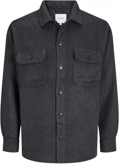 Jack & Jones BRADLEY OLLIE Overshirt LS Black - Särgid - Meeste suured särgid 2XL – 8XL