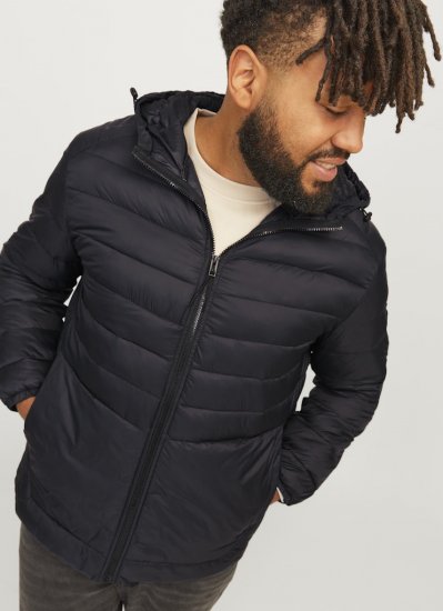 Jack & Jones SPRINT Quilted Hooded Jacket Black - Jakid ja joped - Joped, suured suurused: 2XL – 12XL