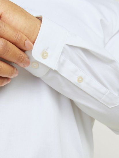 Jack & Jones ARMA LS Shirt White - Särgid - Meeste suured särgid 2XL – 8XL