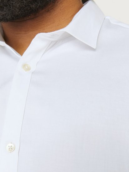 Jack & Jones ARMA LS Shirt White - Särgid - Meeste suured särgid 2XL – 8XL