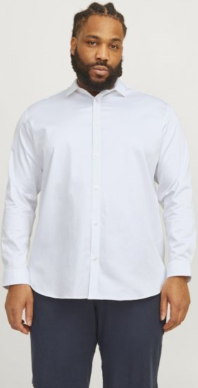 Jack & Jones ARMA LS Shirt White - Särgid - Meeste suured särgid 2XL – 8XL