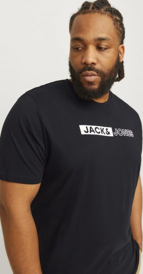 Jack & Jones CORP Logo Play 5 T-Shirt Black - T-särgid - Suured T-särgid 2XL – 14XL