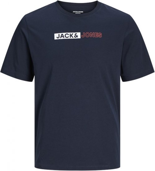 Jack & Jones CORP Logo Play 5 T-Shirt Navy Blazer - T-särgid - Suured T-särgid 2XL – 14XL