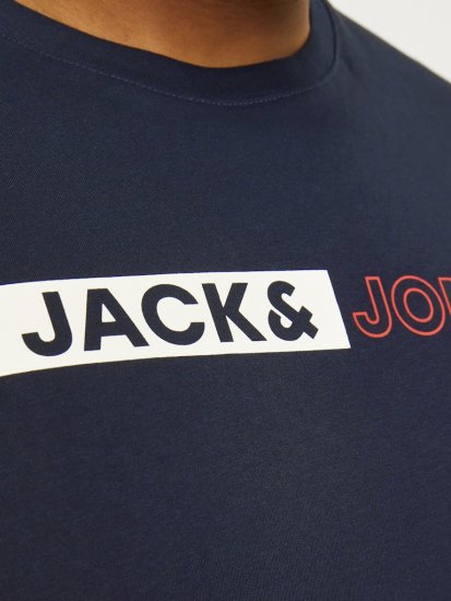 Jack & Jones CORP Logo Play 5 T-Shirt Navy Blazer - T-särgid - Suured T-särgid 2XL – 14XL