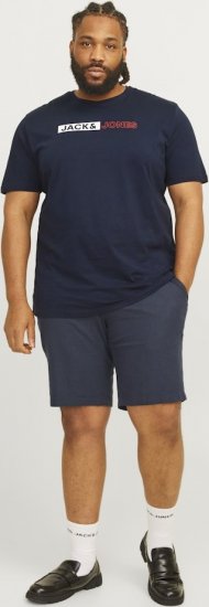 Jack & Jones CORP Logo Play 5 T-Shirt Navy Blazer - T-särgid - Suured T-särgid 2XL – 14XL