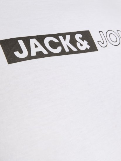 Jack & Jones CORP Logo Play 5 T-Shirt White - T-särgid - Suured T-särgid 2XL – 14XL