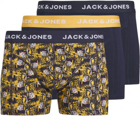 Jack & Jones SKULLROCK Trunks 3-Pack Navy Blazer - Aluspesu ja ujumisriided - Aluspesu 2XL-8XL