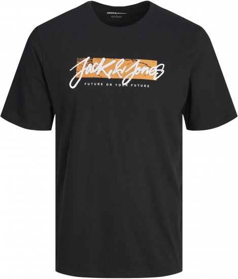 Jack & Jones TILEY T-Shirt Black - T-särgid - Suured T-särgid 2XL – 14XL