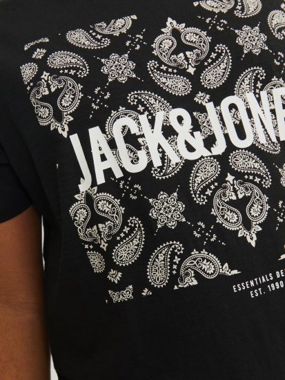 Jack & Jones JJPAISLEY T-Shirt Black - T-särgid - Suured T-särgid 2XL – 14XL