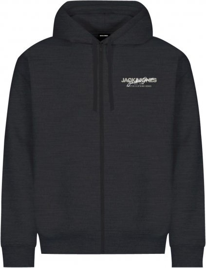 Jack & Jones ALVIS Hoodie Black - Sviitrid ja dressipluusid - Meeste suured kapuutsiga jakid suurustes 2XL – 14XL