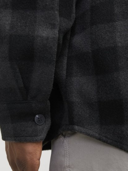 Jack & Jones ZAC BRUSHED Long Sleeve OVERSHIRT Grey - Särgid - Meeste suured särgid 2XL – 8XL