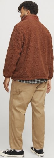 Jack & Jones ESTERBRO High Collar Teddy Jacket Brandy Brown - Jakid ja joped - Joped, suured suurused: 2XL – 12XL