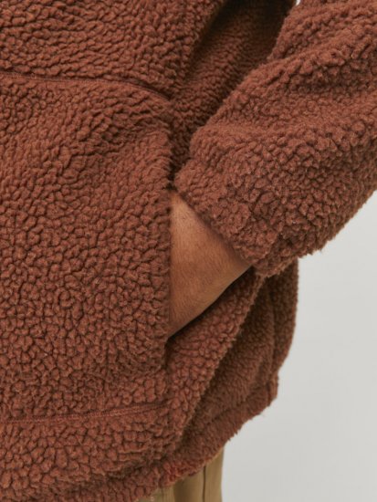 Jack & Jones ESTERBRO High Collar Teddy Jacket Brandy Brown - Jakid ja joped - Joped, suured suurused: 2XL – 12XL
