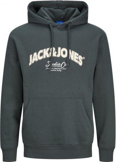 Jack & Jones JORBRONX Hoodie Dark Green - Sviitrid ja dressipluusid - Meeste suured kapuutsiga jakid suurustes 2XL – 14XL
