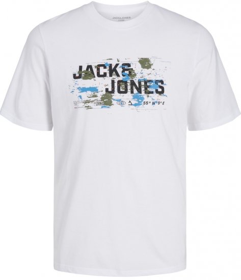 Jack & Jones JCOOUTDOOR LOGO T-Shirt White - T-särgid - Suured T-särgid 2XL – 14XL