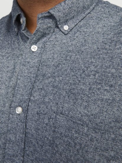 Jack & Jones NORRIS Flannel Long Sleeve Shirt Navy Blazer - Särgid - Meeste suured särgid 2XL – 8XL