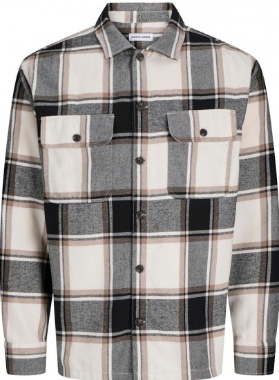 Jack & Jones Charge Overshirt Long Sleeve Crockery - Särgid - Meeste suured särgid 2XL – 8XL