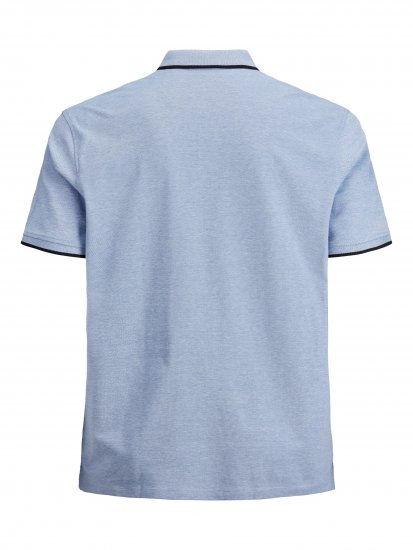 Jack & Jones PAULOS Short Sleeve Polo Light Blue/PS - Polosärgid - Meeste suured polosärgid 2XL – 8XL