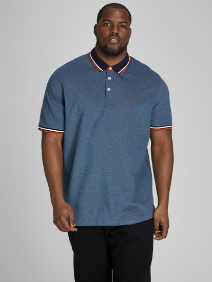 Jack & Jones Paulos Polo Denim Blue - Polosärgid - Meeste suured polosärgid 2XL – 8XL