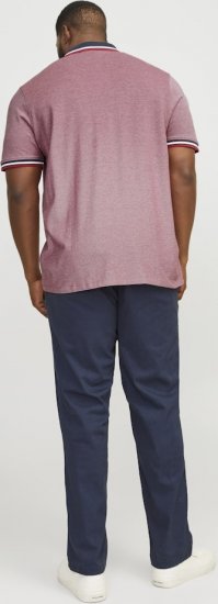 Jack & Jones PAULOS Short Sleeve Polo Rio Red/PS - Polosärgid - Meeste suured polosärgid 2XL – 8XL