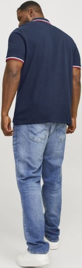 Jack & Jones PAULOS Short Sleeve Polo Navy Blazer - Polosärgid - Meeste suured polosärgid 2XL – 8XL