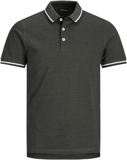 Jack & Jones PAULOS Short Sleeve Polo Green/PLAY 1 - Polosärgid - Meeste suured polosärgid 2XL – 8XL