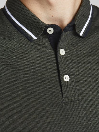 Jack & Jones PAULOS Short Sleeve Polo Green/PLAY 1 - Polosärgid - Meeste suured polosärgid 2XL – 8XL