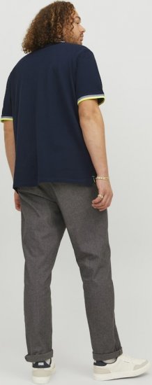 Jack & Jones PAULOS Short Sleeve Polo Dark Navy/NEON - Polosärgid - Meeste suured polosärgid 2XL – 8XL