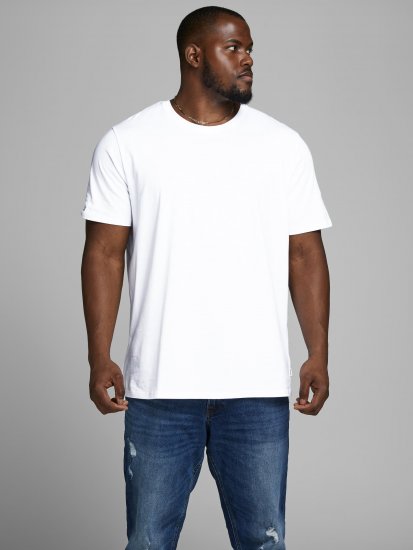 Jack & Jones Organic Basic T-shirt White - T-särgid - Suured T-särgid 2XL – 14XL