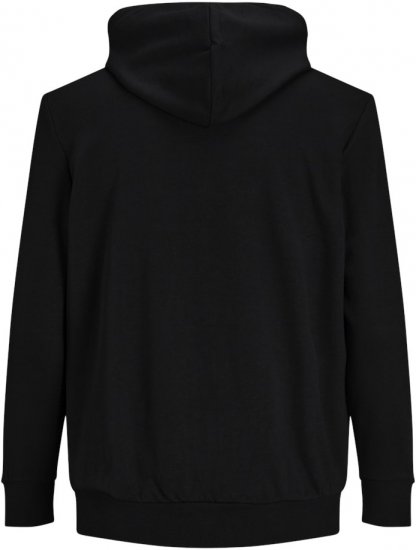Jack & Jones Basic Sweat Zip Hood Black - Sviitrid ja dressipluusid - Meeste suured kapuutsiga jakid suurustes 2XL – 14XL