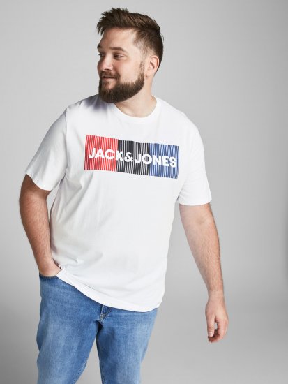 Jack & Jones JJECORP Logo Play T-Shirt White - T-särgid - Suured T-särgid 2XL – 14XL