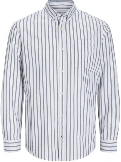 Jack & Jones OXFORD LS Shirt Striped Ensign Blue - Särgid - Meeste suured särgid 2XL – 8XL
