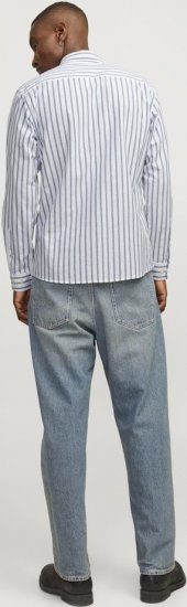 Jack & Jones OXFORD LS Shirt Striped Ensign Blue - Särgid - Meeste suured särgid 2XL – 8XL
