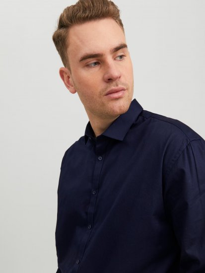 Jack & Jones CARDIFF Dress Shirt Navy - Särgid - Meeste suured särgid 2XL – 8XL