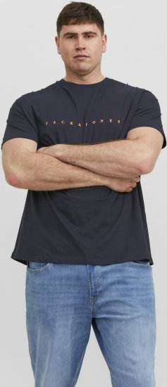 Jack & Jones STAR T-Shirt Dark Navy - T-särgid - Suured T-särgid 2XL – 14XL