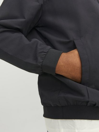 Jack & Jones RUSH SOLID Bomber Jacket with Hood Black - Jakid ja joped - Joped, suured suurused: 2XL – 12XL