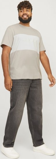 Jack & Jones LEGACY BLOCKING T-Shirt Beige - T-särgid - Suured T-särgid 2XL – 14XL