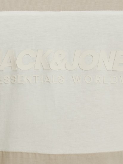 Jack & Jones LEGACY BLOCKING T-Shirt Beige - T-särgid - Suured T-särgid 2XL – 14XL