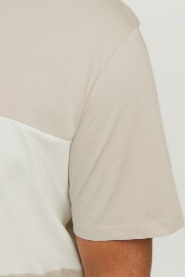Jack & Jones LEGACY BLOCKING T-Shirt Beige - T-särgid - Suured T-särgid 2XL – 14XL