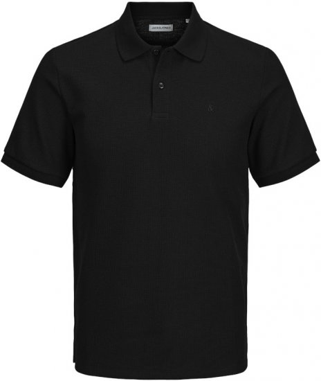 Jack & Jones AUSTIN CLASSIC Polo Black - Polosärgid - Meeste suured polosärgid 2XL – 8XL