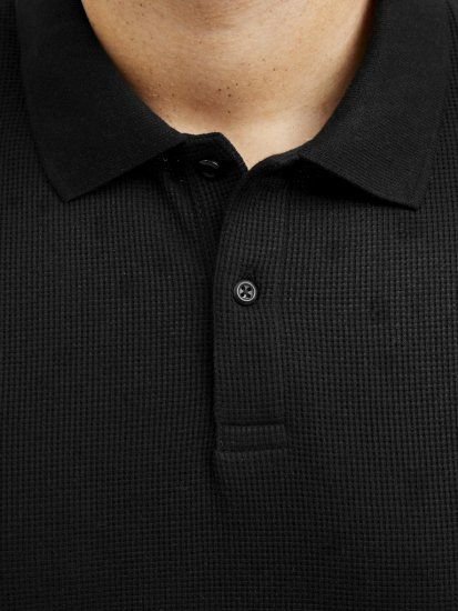 Jack & Jones AUSTIN CLASSIC Polo Black - Polosärgid - Meeste suured polosärgid 2XL – 8XL