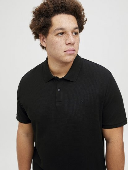 Jack & Jones AUSTIN CLASSIC Polo Black - Polosärgid - Meeste suured polosärgid 2XL – 8XL